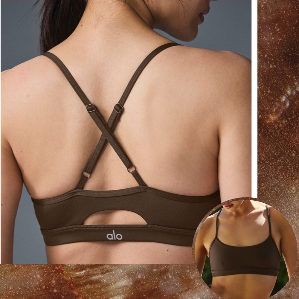 ALO Airlift Intrigue Bra Espresso BROWN‎ SIZE XXS NWT sports bra